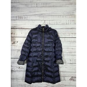 Michael Kors Women's Large Puffer packable down coat w/leopard print
